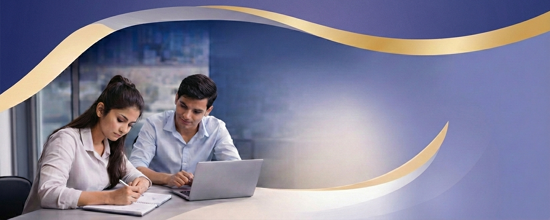 Students studying